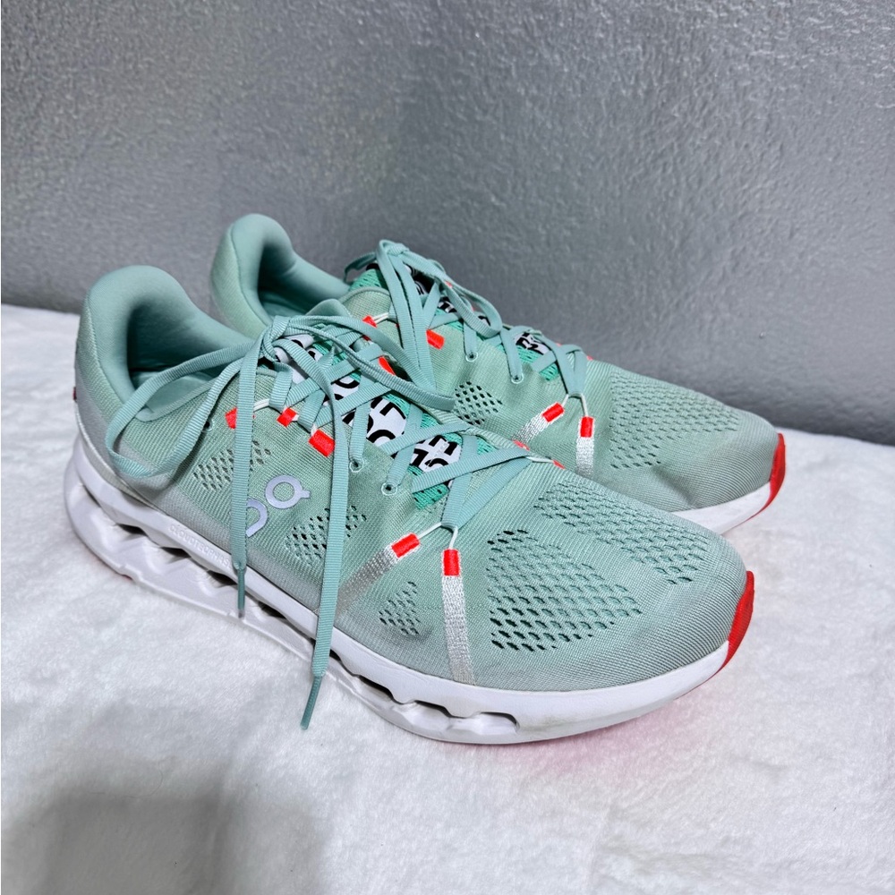 On Running Women's Aqua and Coral Athletic Shoes